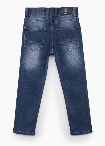 Темно-синие демисезонные слим джинсы Redpolo