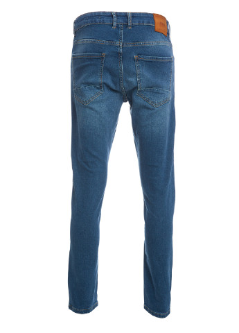 Синие демисезонные зауженные джинсы DeFacto