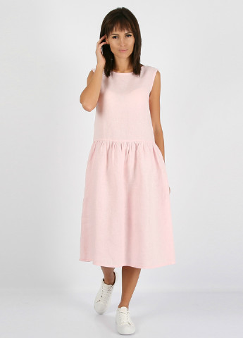 Светло-розовое кэжуал платье MORANDI однотонное