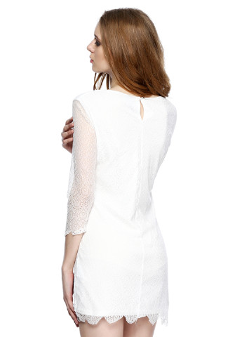 Белое коктейльное платье Яavin однотонное