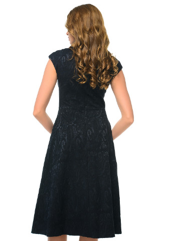 Черное кэжуал платье GENEVIE с рисунком