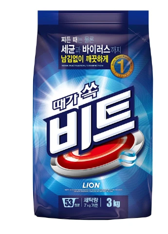 Пральний порошок для ручного та автоматичного прання Beat Pouch, 3 кг LION KOREA (248407731)