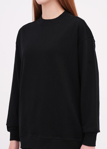 Чорний світшот EQUILIBRI однотонний без декору (355383098)