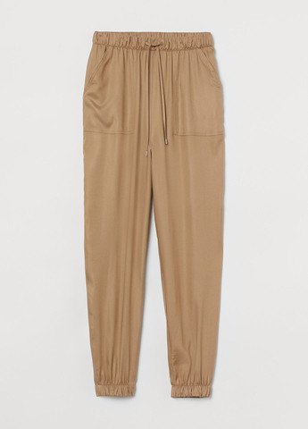 Бежевые кэжуал летние джоггеры, укороченные брюки H&M