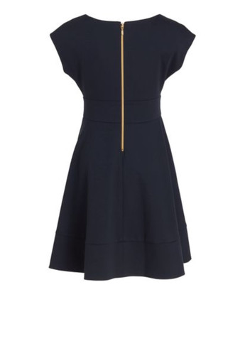 Темно-синя кежуал сукня кльош Design Collective однотонна
