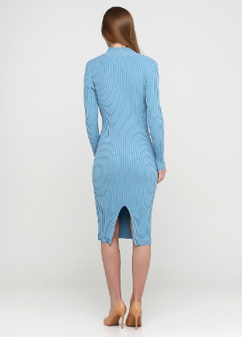 Блакитна кежуал сукня сукня-водолазка Moni&co однотонна