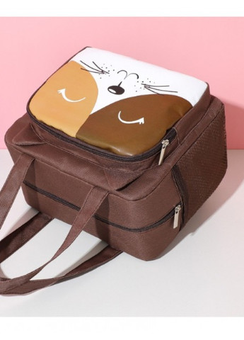 Темосумка для ланча/lunch bag з кишенею Котьонок, коричневою No Brand (252644116)