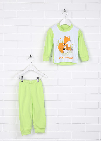 Салатовая всесезон пижама (лонгслив, брюки) Baby Art