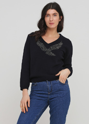 Темно-синій демісезонний пуловер пуловер Lauren Vidal