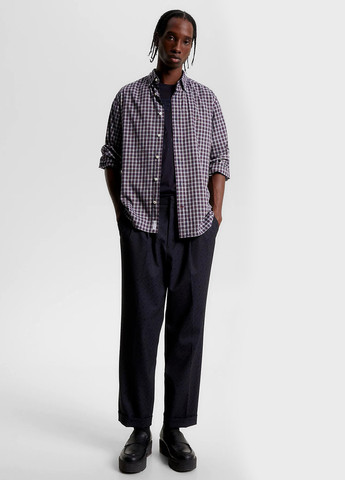 Синяя кэжуал рубашка в клетку Tommy Hilfiger