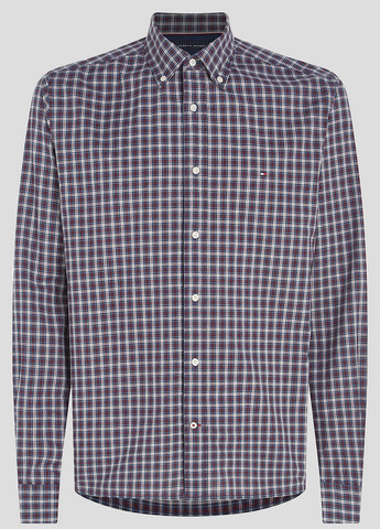 Синяя кэжуал рубашка в клетку Tommy Hilfiger