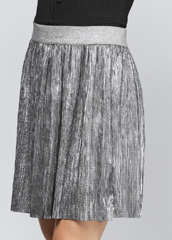 Серебристая однотонная юбка H&M
