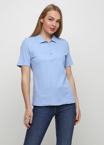 Голубой женская футболка-поло BRANDTEX CLASSIC однотонная