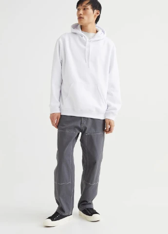 Худі фліс,білий, H&M (255170769)