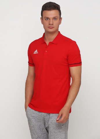 Красная футболка-поло для мужчин adidas
