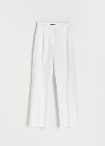 Белые кэжуал летние прямые брюки Reserved