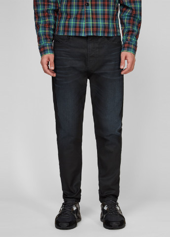 Черные демисезонные зауженные джинсы Diesel