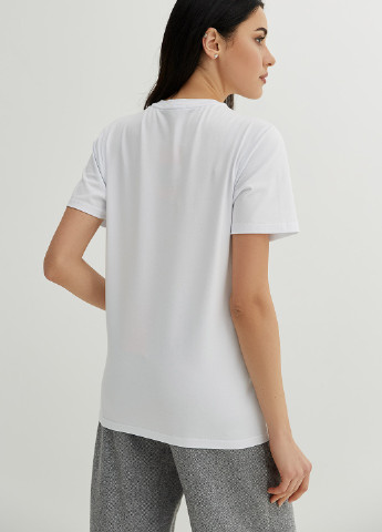 Белая летняя футболка "myheartbelongtoukraine" с коротким рукавом Garne