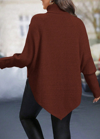 Коричневый демисезонный свитер SHEIN