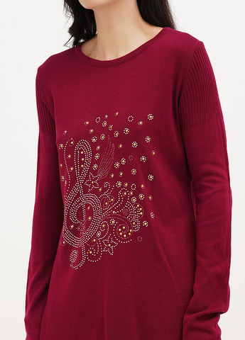 Бордова кежуал сукня сукня светр Imperial однотонна