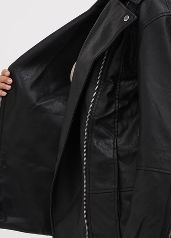 Чорна демісезонна куртка косуха H&M