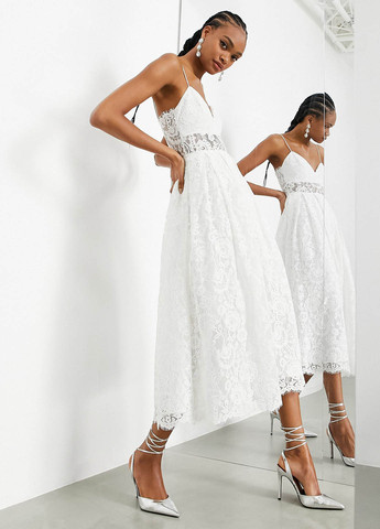 Белое вечернее платье Asos однотонное