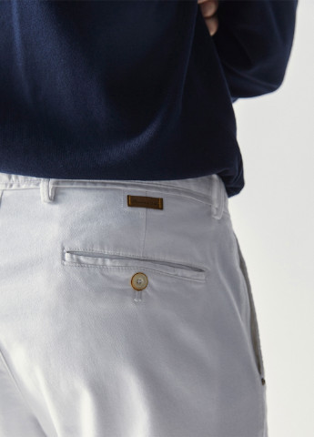 Белые джинсовые демисезонные прямые брюки Massimo Dutti
