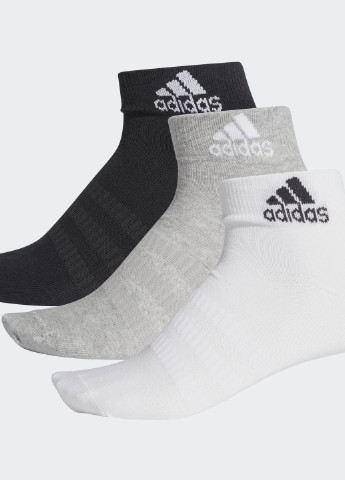 Три пары носков adidas логотипы комбинированные спортивные