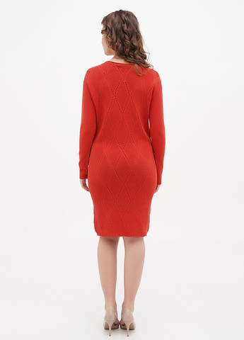 Помаранчева кежуал сукня силуетна Kontatto однотонна