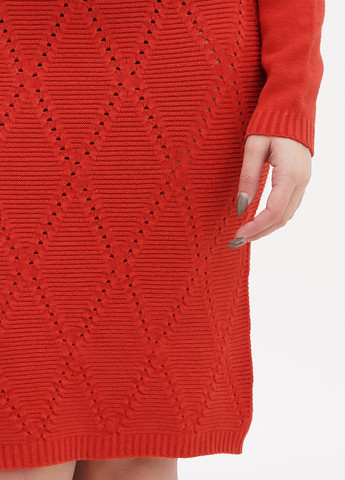 Помаранчева кежуал сукня силуетна Kontatto однотонна