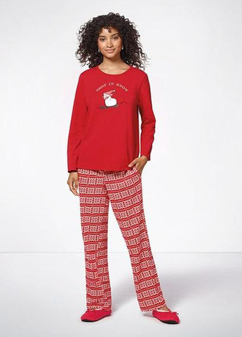 Красная всесезон пижама (лонгслив, брюки) лонгслив + брюки Avon