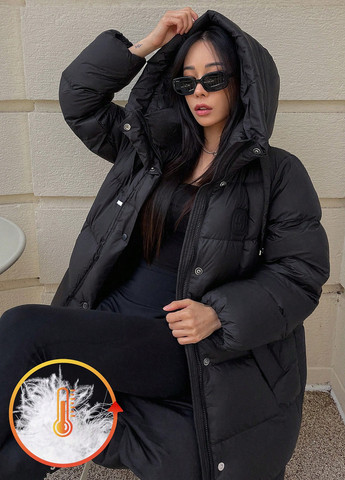 Черная зимняя куртка SHEIN