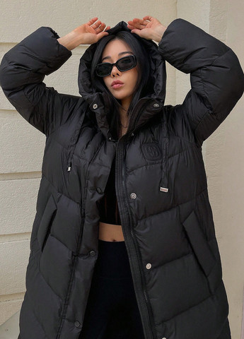 Черная зимняя куртка SHEIN