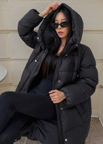 Черная зимняя куртка SHEIN