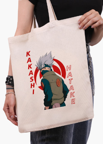 Эко сумка шоппер белая Хатакэ Какаши (Hatake Kakashi) (9227-2820-WT-1) Еко сумка шоппер біла 41*35 см MobiPrint (221683061)