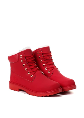 Осенние ботинки тимберленды Lucky Shoes без декора из искусственного меха