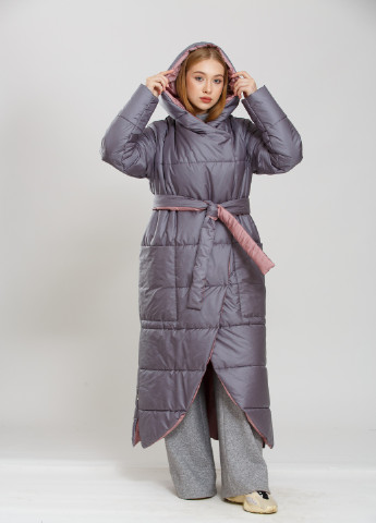 Серое зимнее Пальто Alberto Bini