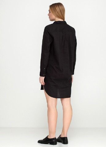 Черное кэжуал платье с длинным рукавом H&M