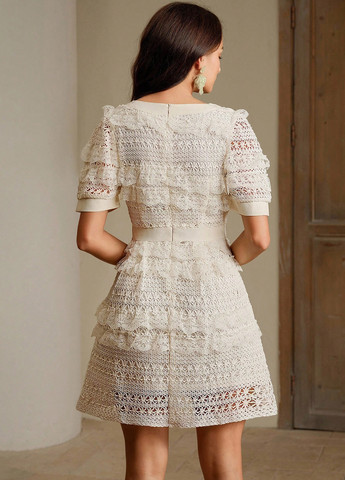 Кремова кежуал сукня SHEIN однотонна