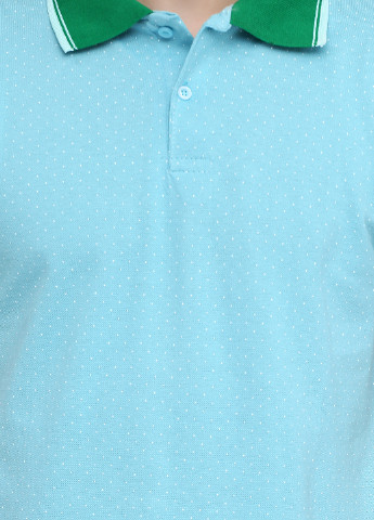 Голубой футболка-поло для мужчин Chiarotex в горошек