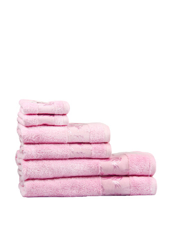 Maisonette полотенце (1 шт.), 76х152 см однотонный светло-розовый производство - Турция