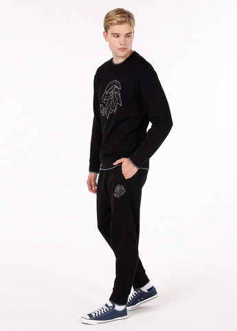 Черные кэжуал, спортивные демисезонные джоггеры брюки Colin's