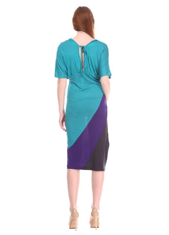 Бирюзовое кэжуал платье Dept с абстрактным узором