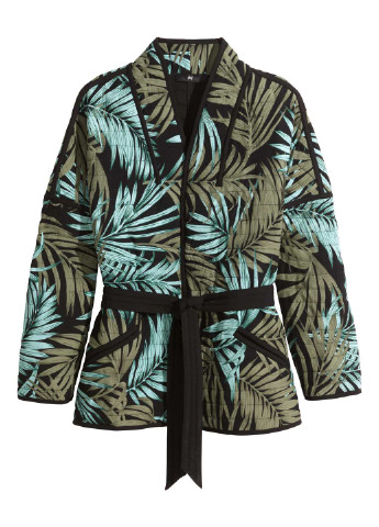 Черный женский жакет H&M с рисунком - демисезонный