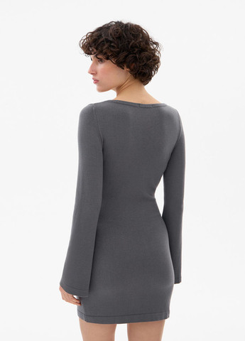 Серое кэжуал платье Promin однотонное