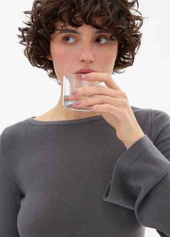 Серое кэжуал платье Promin однотонное