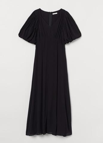 Черное кэжуал, вечернее платье а-силуэт H&M однотонное