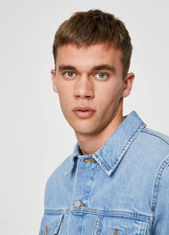 Світло-блакитна джинсова куртка,блідо-блакитний, Pull & Bear