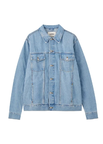Світло-блакитна джинсова куртка,блідо-блакитний, Pull & Bear
