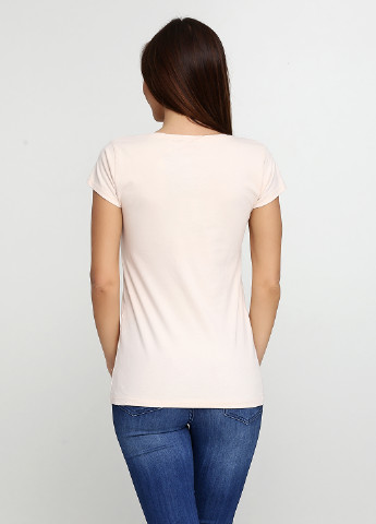 Бледно-розовая летняя футболка с коротким рукавом Colours of the World